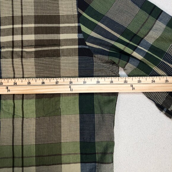 Steven Alan Shirt Men's M Multicolor Plaid Cotton Pocket Button Down Made in USA - Picture 11 of 15
